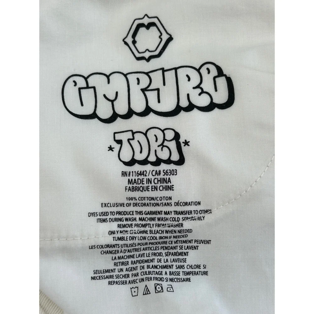 Empyre Tori Off White Baggy Skate Pants Mens 33 Cream Denim Cargo Y2K Streetwear